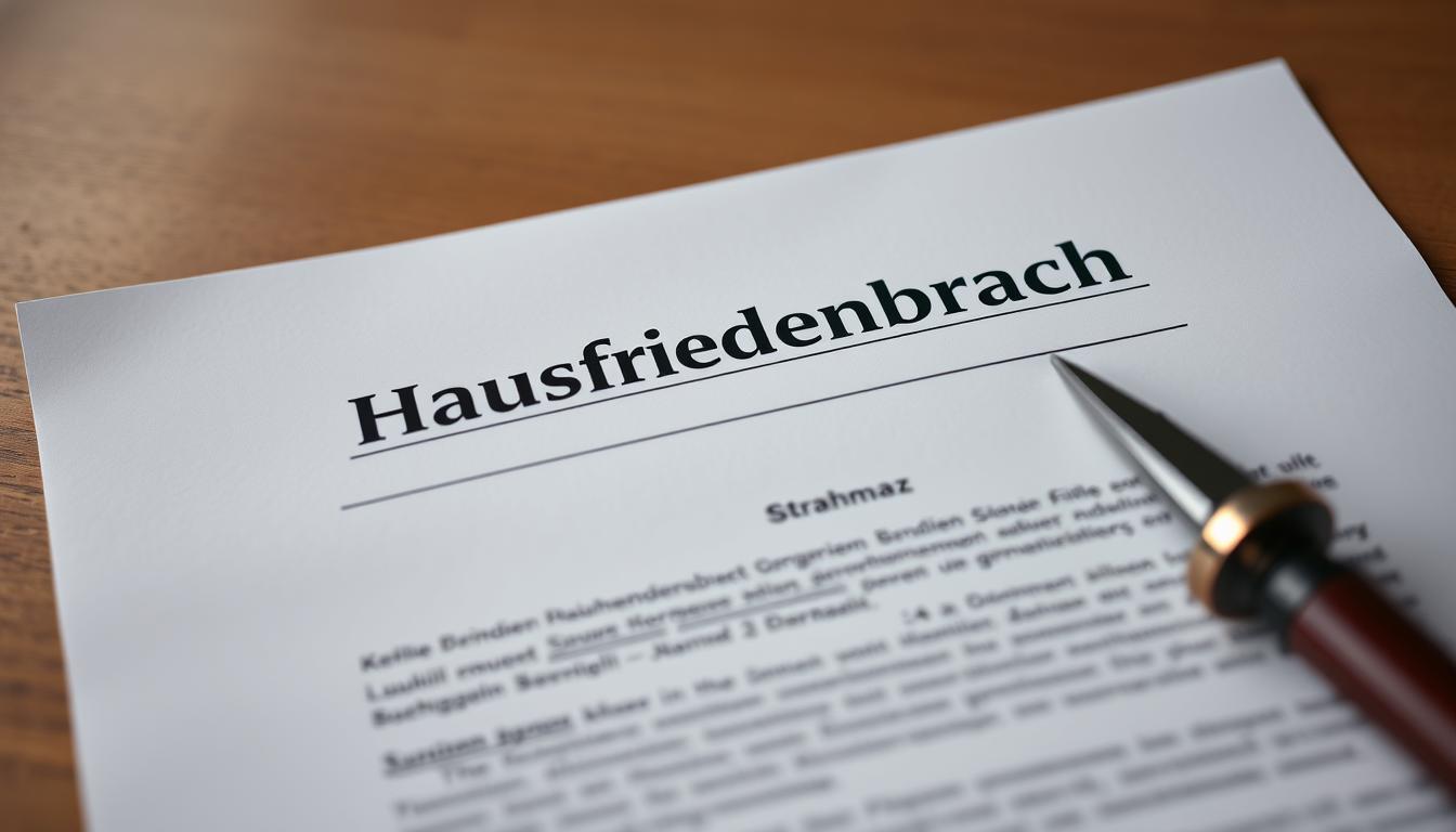 Hausfriedensbruch Geldstrafe wie hoch in Deutschland